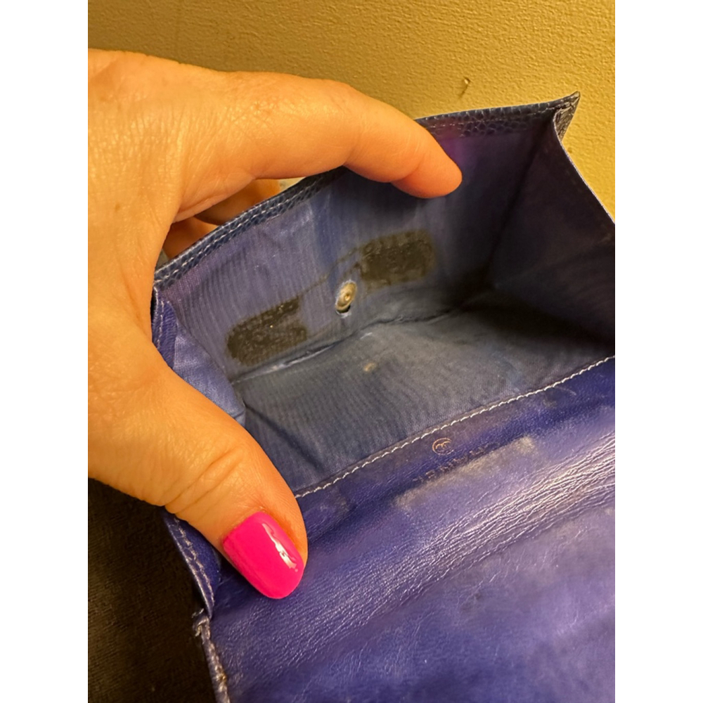 Chanel Blue Caviar Leather Small Snap Wallet - Picture 7 of 12